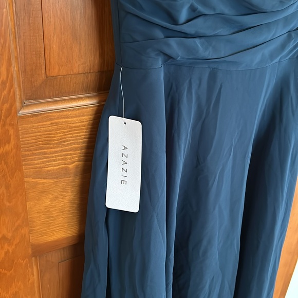 NWT AZAZIE VINA
A-Line Lace Chiffon Dress 
Size A6
Color Neptune - Picture 9 of 11